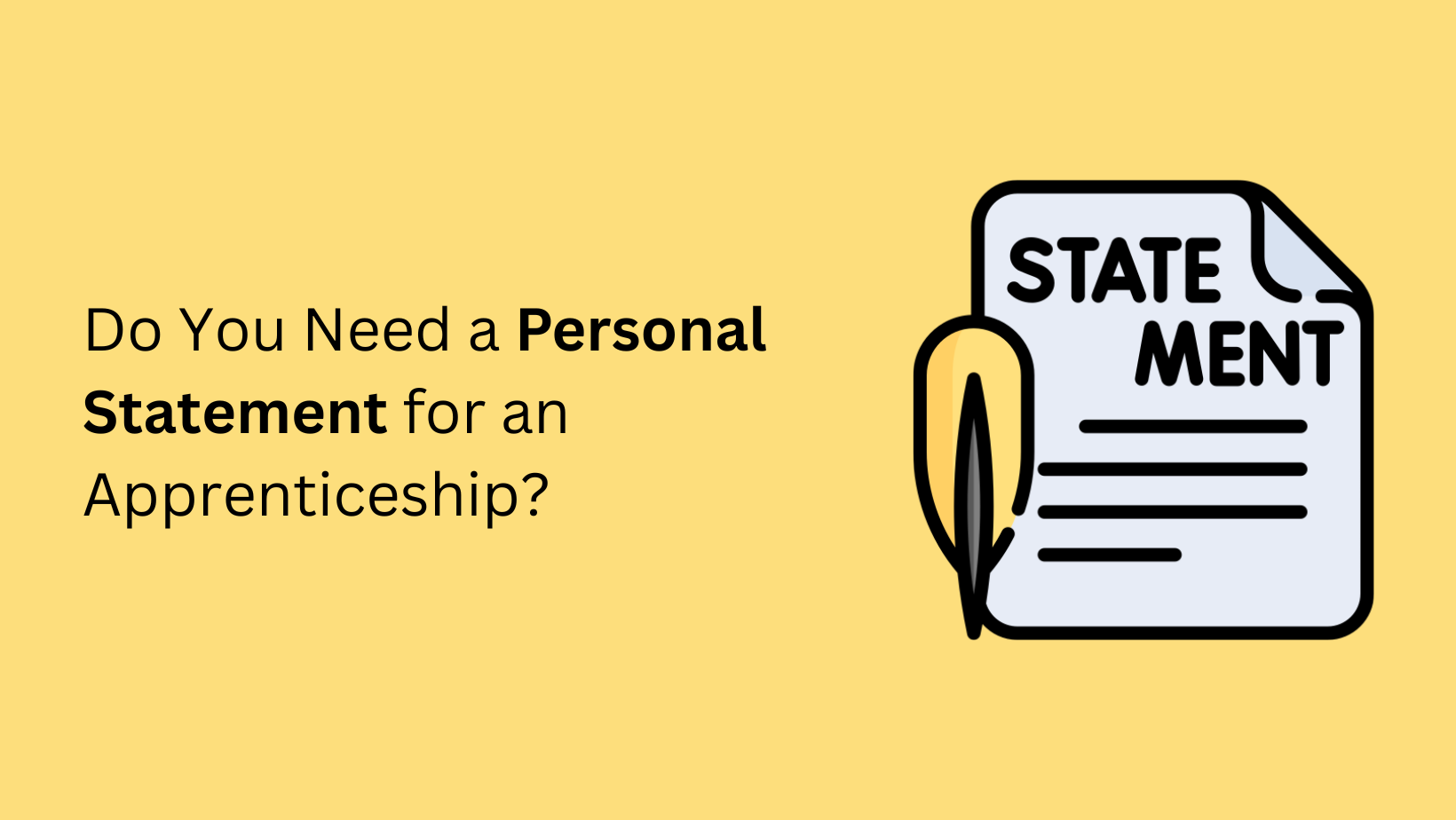 do i need a personal statement for a degree apprenticeship